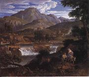 Joseph Anton Koch Waterfalls at Subliaco oil painting artist